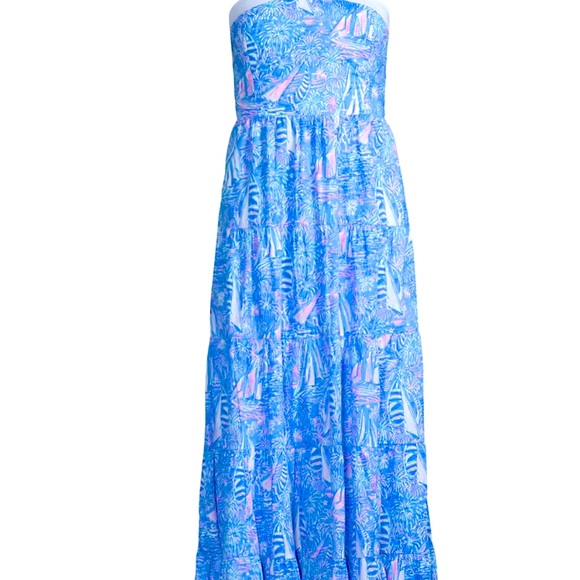 Lilly Pulitzer Jenette Halter Dress Cotton sailboat print - Picture 3 of 10